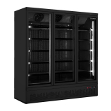 Saro Koelkast Met 3 Glasdeuren - Zwart Model Gtk 1530 S